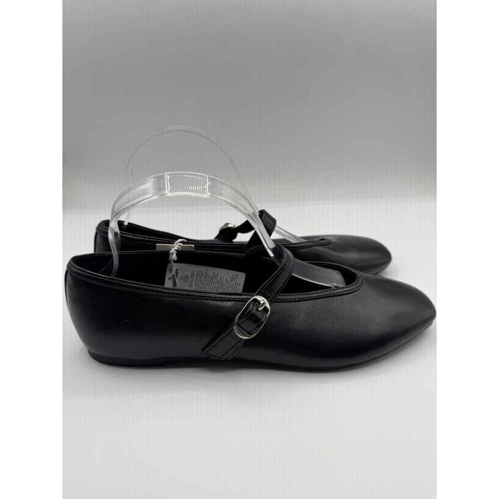 Old Navy Mary Jane Ballet Flats Shoes Black Comfort Preppy Retro Size 8 NWT